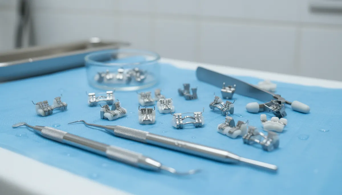 Detaliu clinic relevant pentru aparat dentar safir pret la cabinet stomatologic
