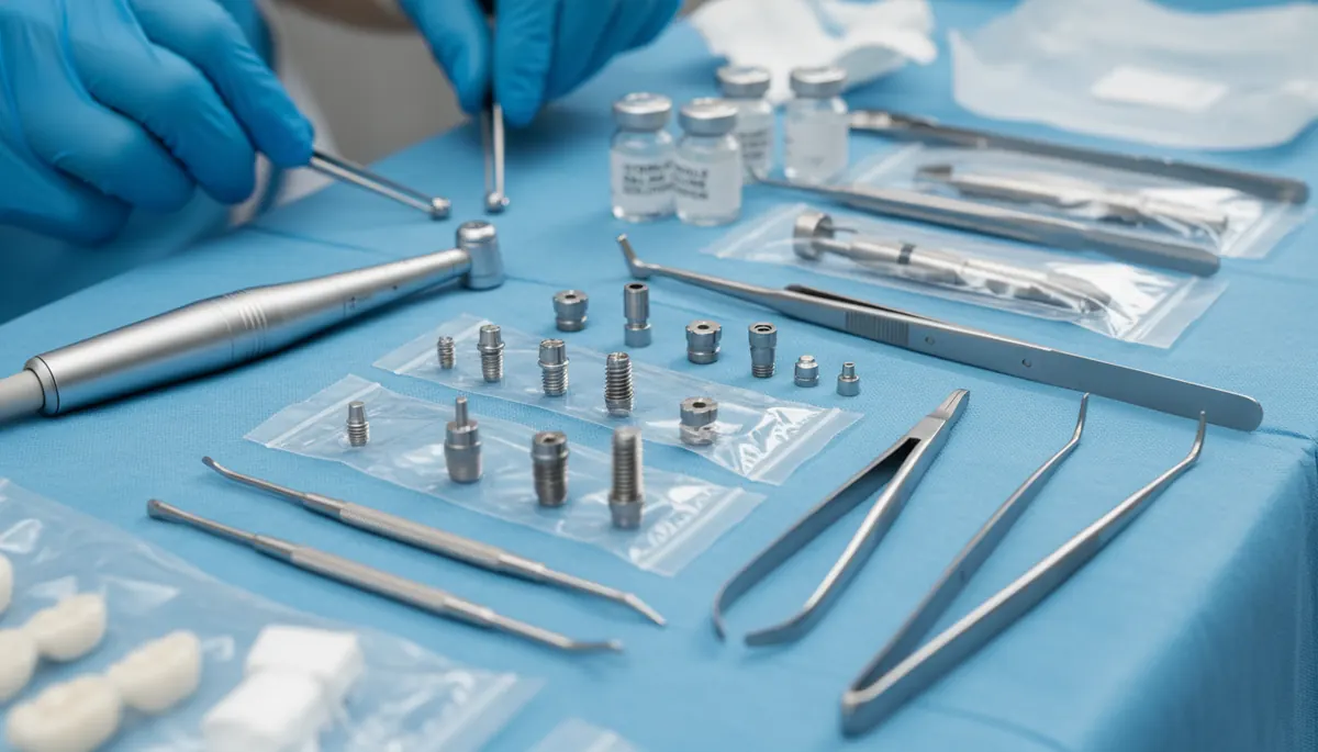 Detaliu clinic relevant pentru cbct 3d implant dentar la cabinet stomatologic