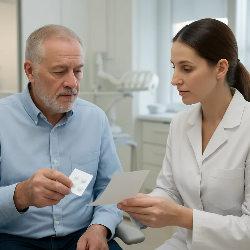 Lista de medicamente și rețetele aduse de pacient la consultația pentru implant dentar la cabinetul stomatologic