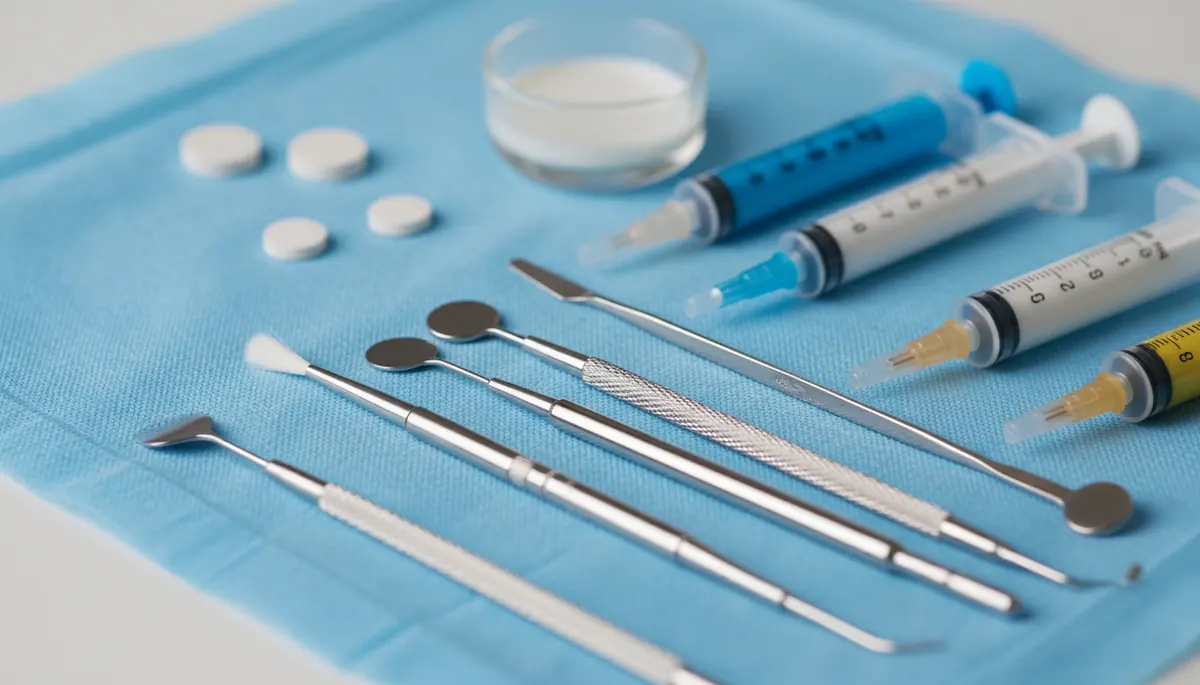 Detaliu clinic relevant pentru coroana portelan la cabinet stomatologic