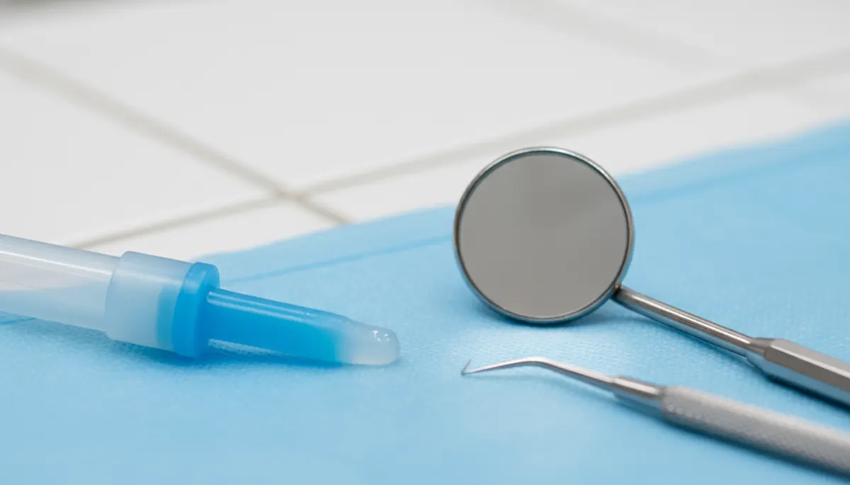 Detaliu clinic relevant pentru detartrare dinti la cabinet stomatologic