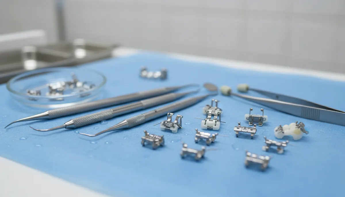 Detaliu clinic relevant pentru dinti strambi la cabinet stomatologic
