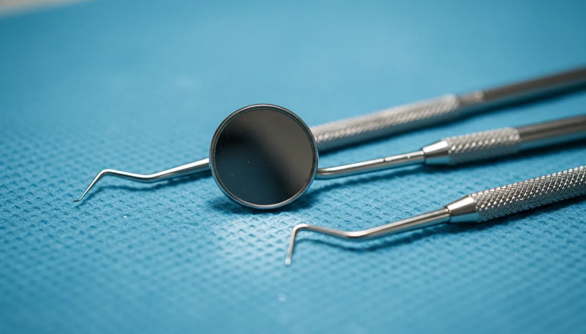 Detaliu clinic relevant pentru dinti umani la cabinet stomatologic