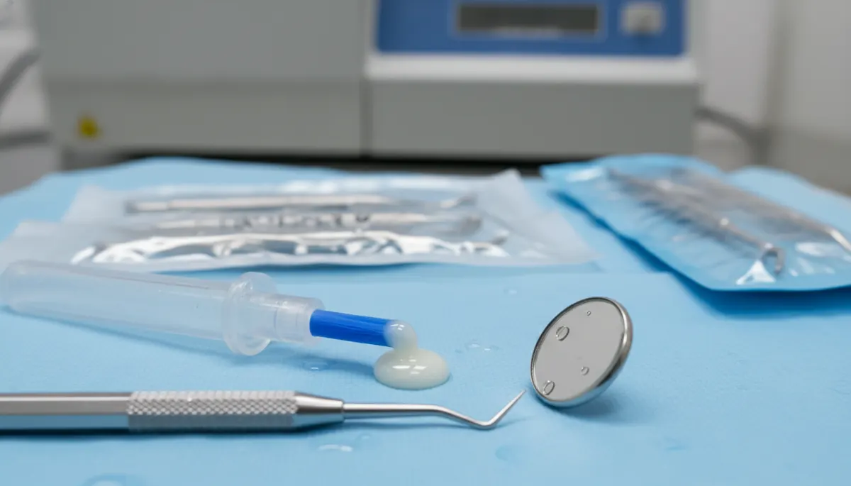 Detaliu clinic relevant pentru fluorizare dinti la cabinet stomatologic