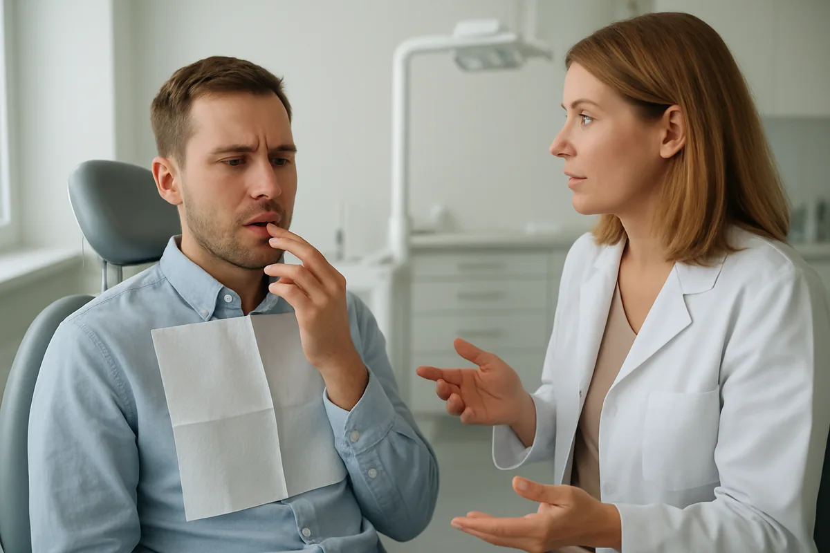 Pacient fumător după extracția dentară, discuție despre riscul de alveolită
