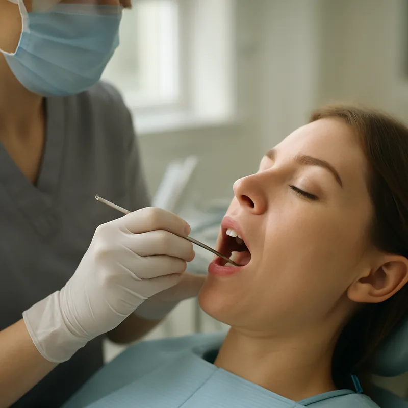 Ilustrație de fistulă gingivală; aspectul nu confirmă un granulom la vârful rădăcinii