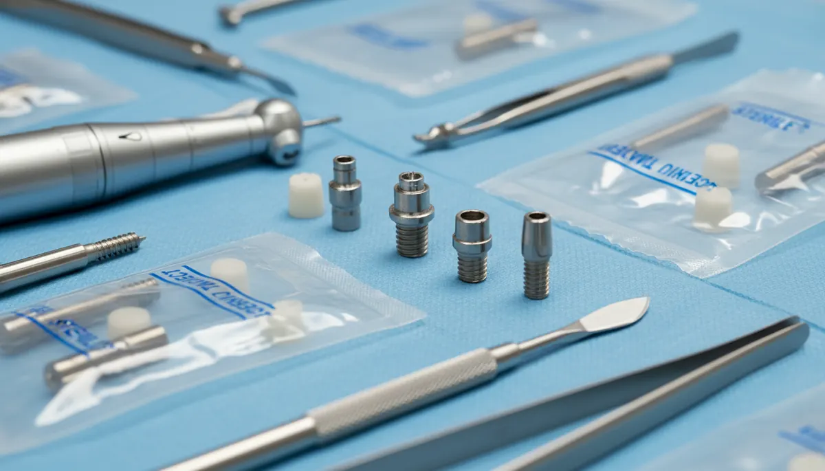 Detaliu clinic relevant pentru implant dentar la batrani la cabinet stomatologic