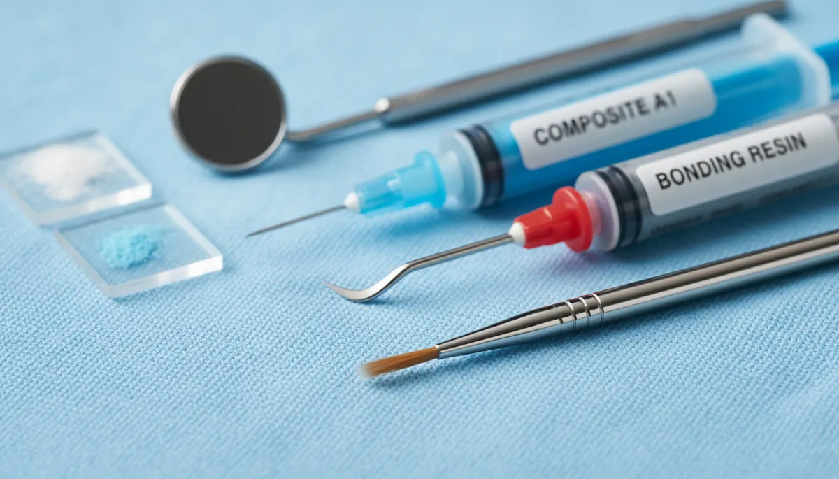 Detaliu clinic relevant pentru placa dentara fixa la cabinet stomatologic