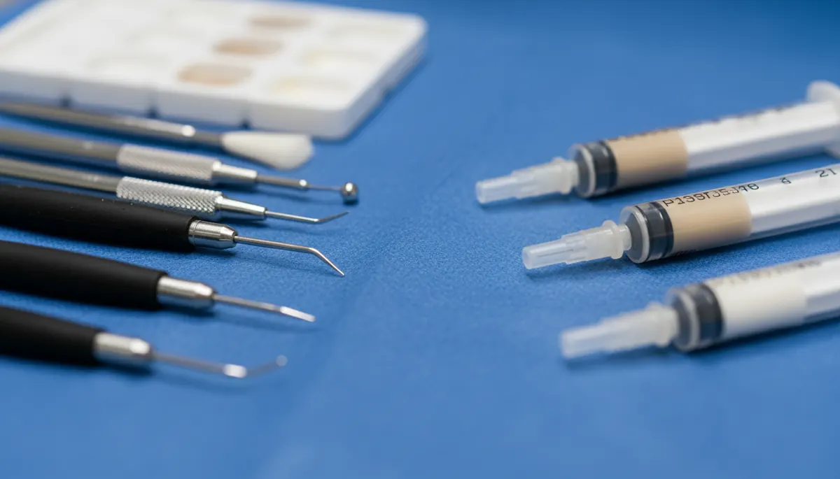Detaliu clinic relevant pentru proteza elastica inferioara la cabinet stomatologic
