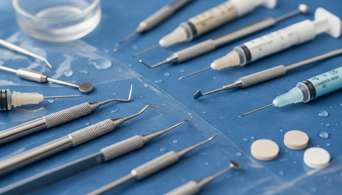Detaliu clinic relevant pentru punti dentare la cabinet stomatologic