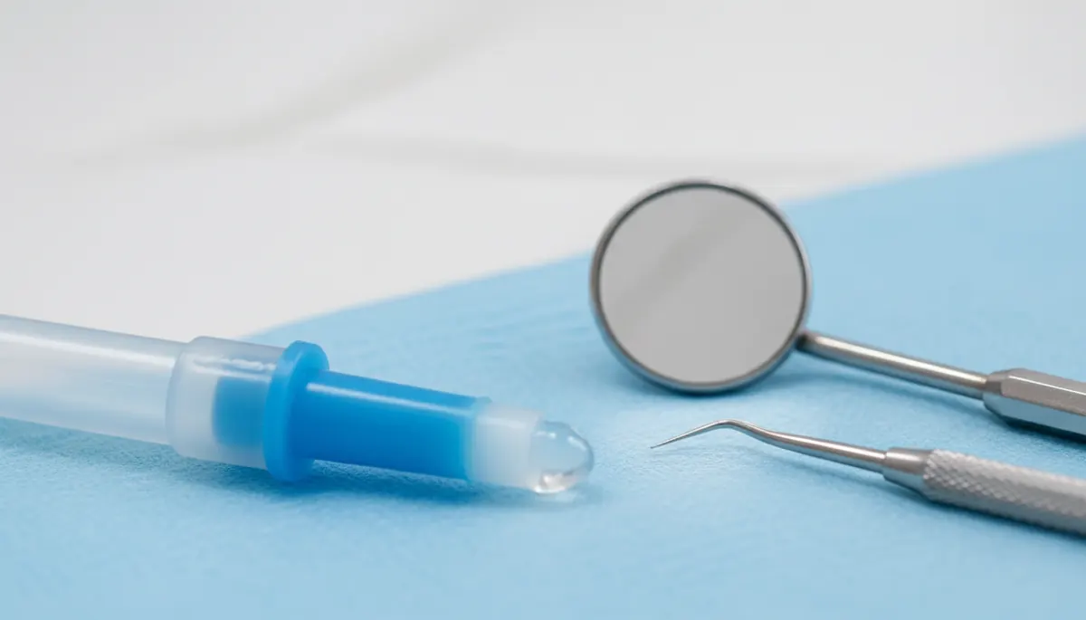 Detaliu clinic relevant pentru retractie gingivala la cabinet stomatologic
