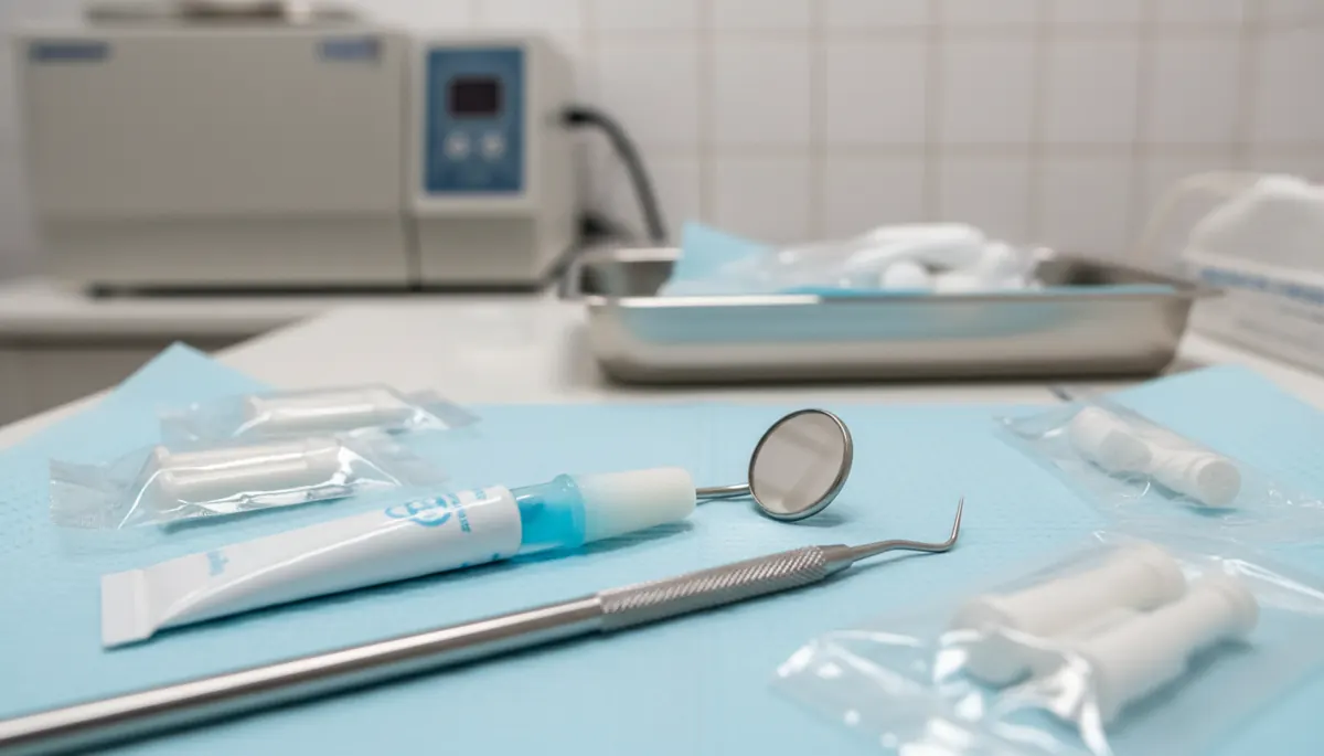 Detaliu clinic relevant pentru tratament pentru parodontoza la cabinet stomatologic