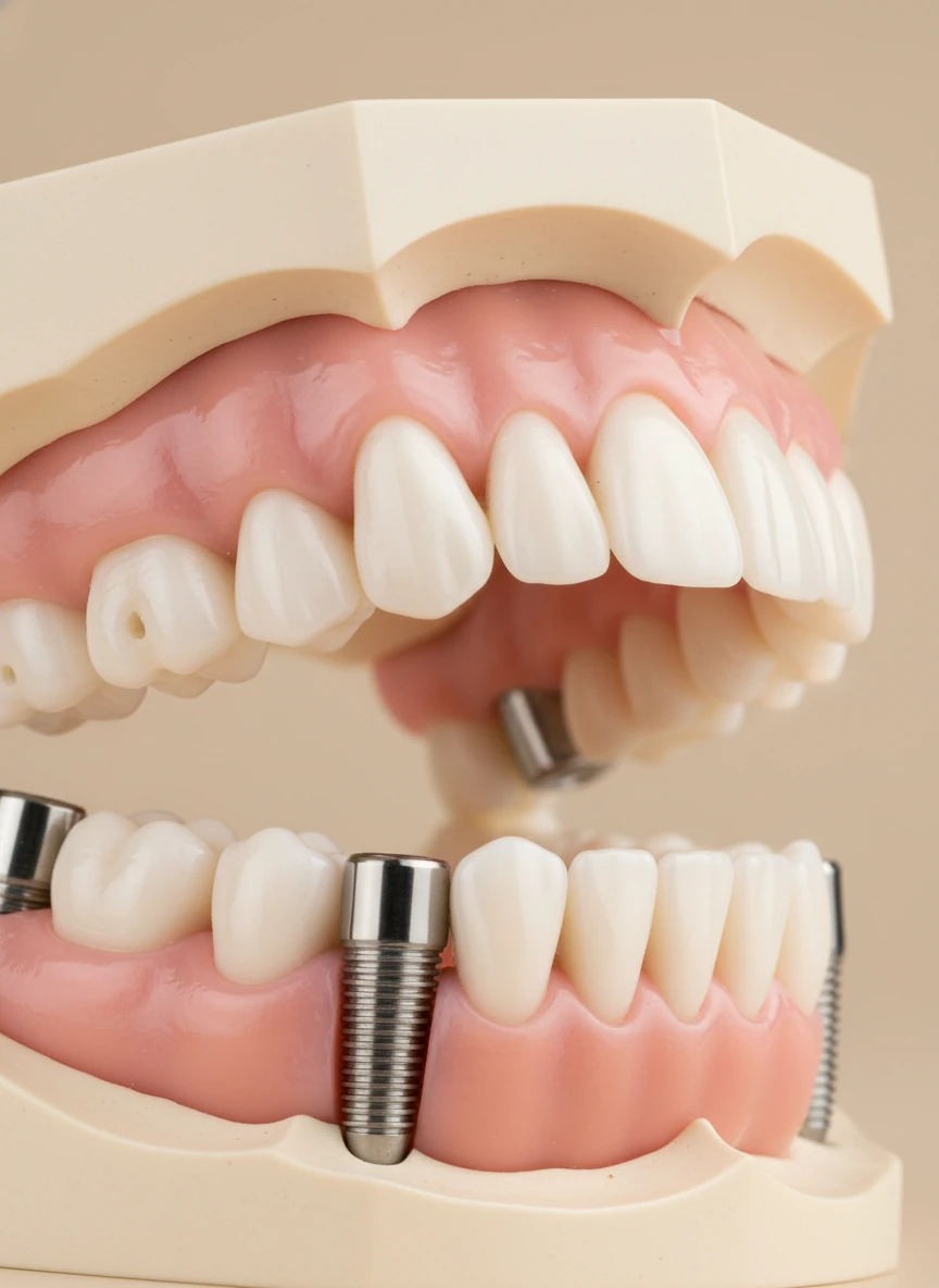 6 implanturi anodizate + zirconium — All-on-6 Premium